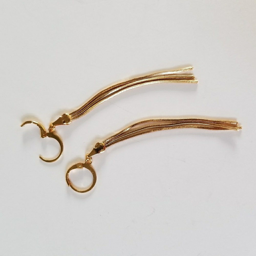 14KGF Tassel Earrings